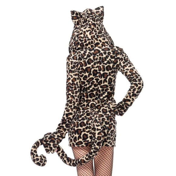 Plus Leopard Costume Womens Sizes 1X 2X Soft and Cozy Halloween Dress - Picture 6 of 8